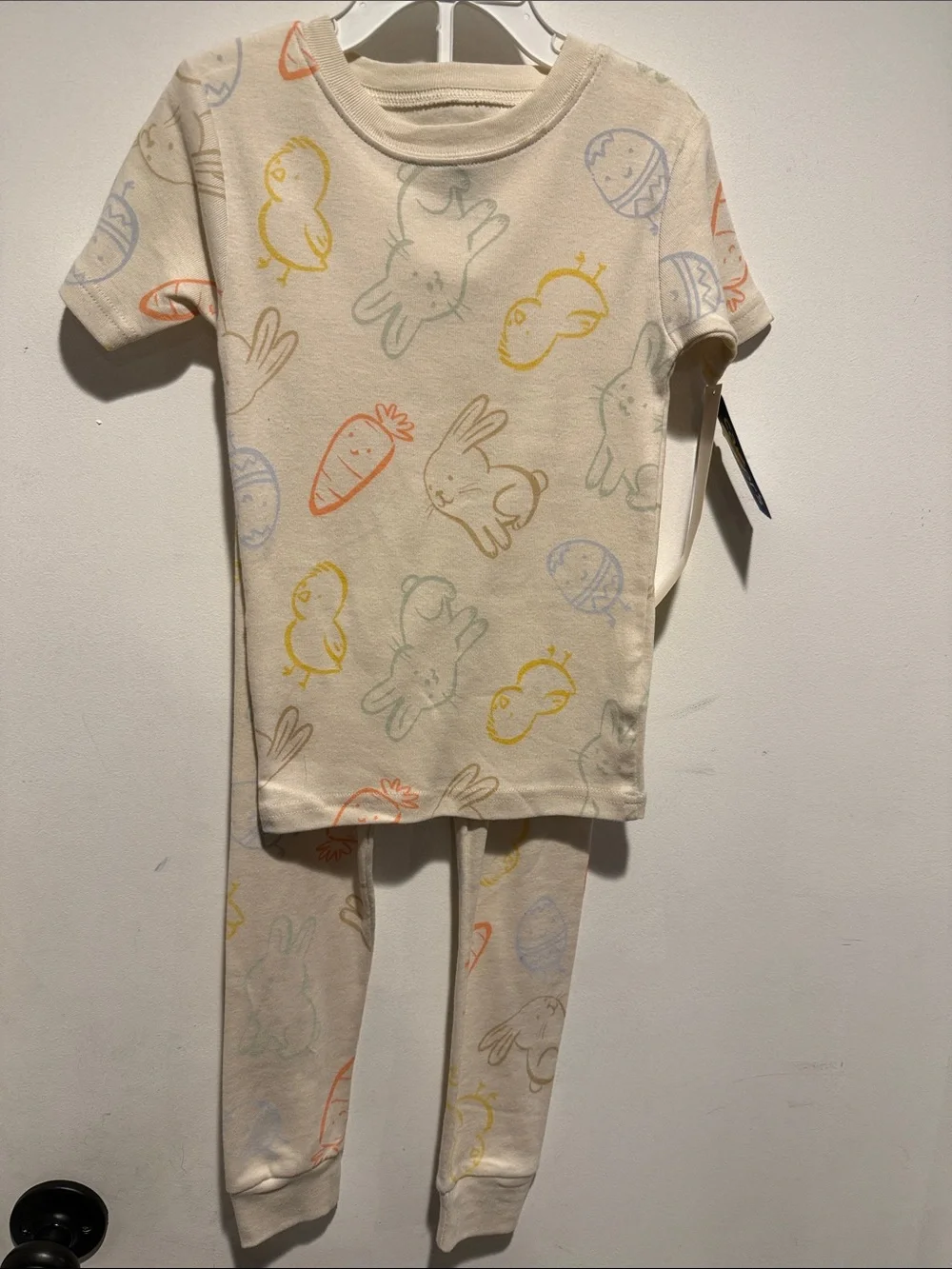 Carters Bunny & Chick Pajama Set - Cream Multicolor